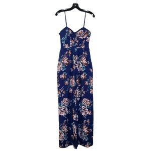 Band of Gypsies Navy Blue Floral Jumpsuit